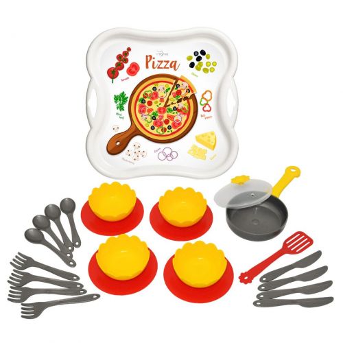 Набір посуду столовий "Піца" на підносі Пластик Різнобарв'я (206350)