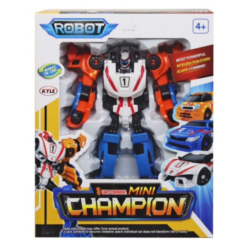 Трансформер "Tobot Champion" (3 машинки) Пластик Різнобарв'я (206762)