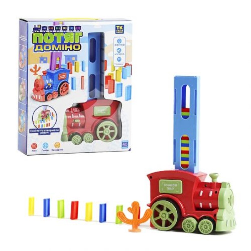 Інтерактивна іграшка "Потяг Доміно" червоний Пластик Червоний (209407)