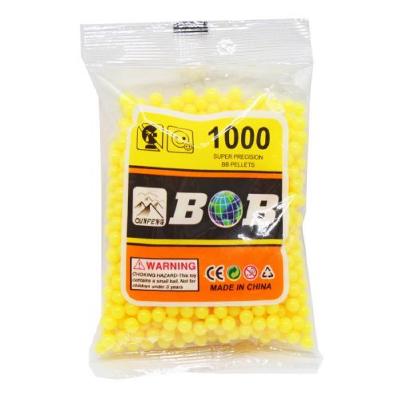Кульки для зброї, 1000 шт. (жовтий) Пластик Жовтий (212417)