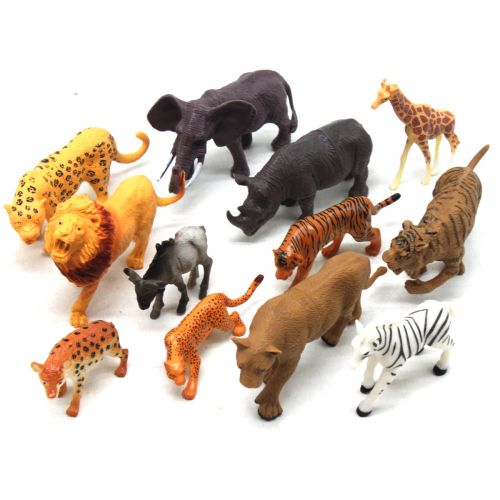 Набір тварин "Дикі тварини", 12 фігурок Гума Різнобарв'я (216939)