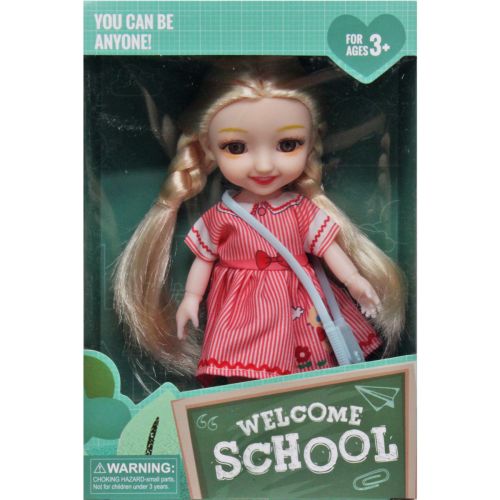 Лялька "Welcome to school", 15 см (вид 6) Комбінований Рожевий (221699)