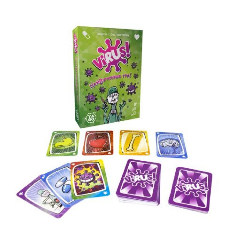 Настольная карточная игра "VIRUS: Найвірусніша игра" Комбінований Різнобарв'я (222301)