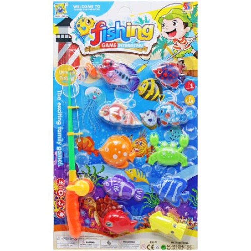 Магнітна рибалка "Fishing game" (10 рибок) Пластик Різнобарв'я (223068)