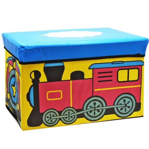 Кошик-пуф для іграшок "Веселий Потяг" Комбінований Різнобарв'я (223369)