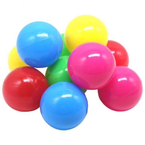 Кульки пластикові (10 штук) Пластик Різнобарв'я (22500)