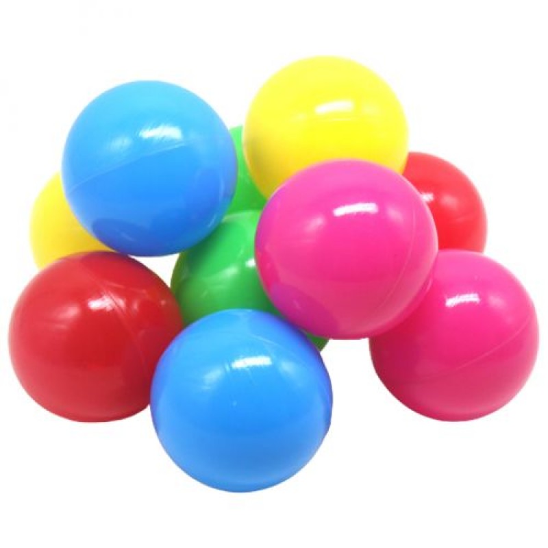 Кульки пластикові (10 штук) Пластик Різнобарв'я (22500)