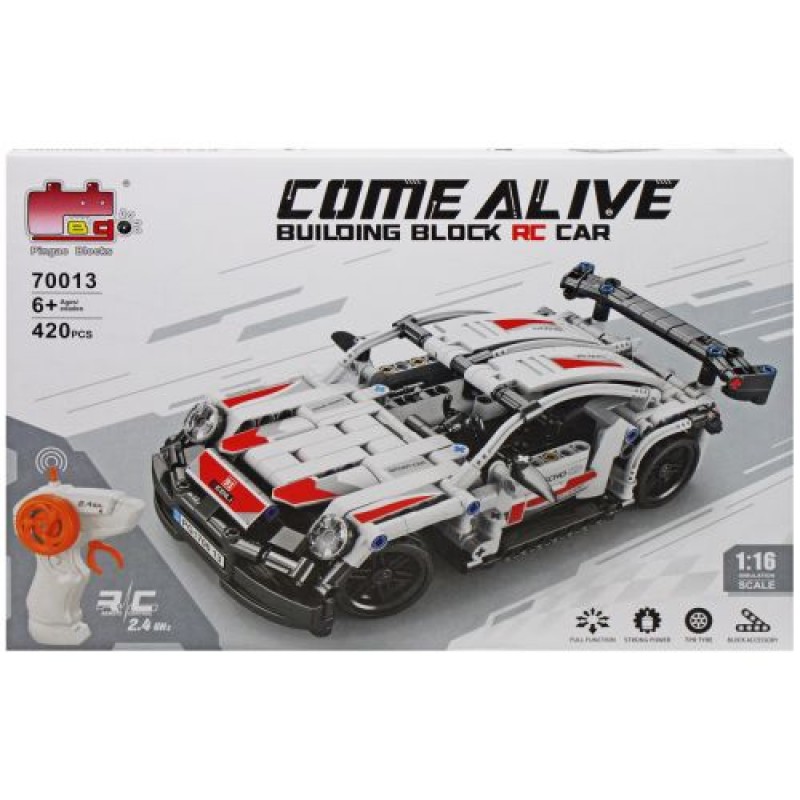 Машинка-конструктор на радіокеруванні "Come Alive", 420 деталей Пластик Білий (225725)