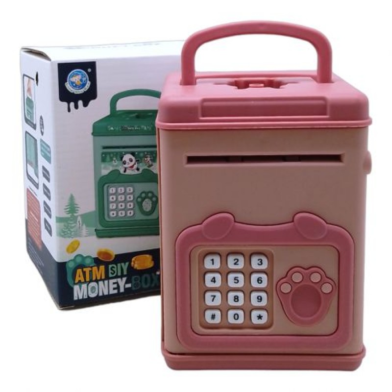 Сейф-скарбничка "ATM Money Box" (рожевий) Пластик Рожевий (227031)