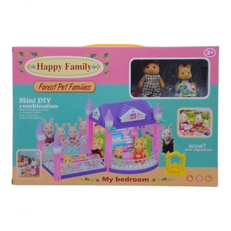 Ігровий набір "Happy Family", будиночок 2 Пластик Різнобарв'я (228247)