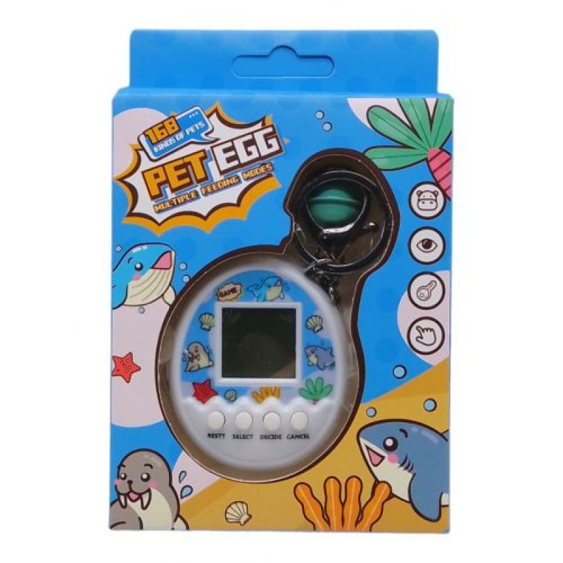 Електронна гра-брелок "Тамагочі: Pet Egg Game" (синя) Пластик Синій (238032)