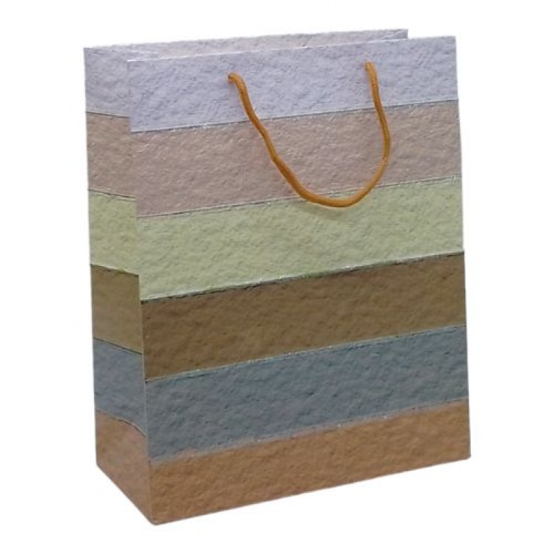 Пакет подарунковий (32х12х26 см.), смугастий Картон Різнобарв'я (238715)