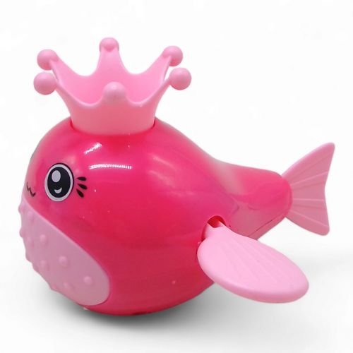 Водоплавна заводна іграшка "Кит" (рожева) Пластик Рожевий (240227)