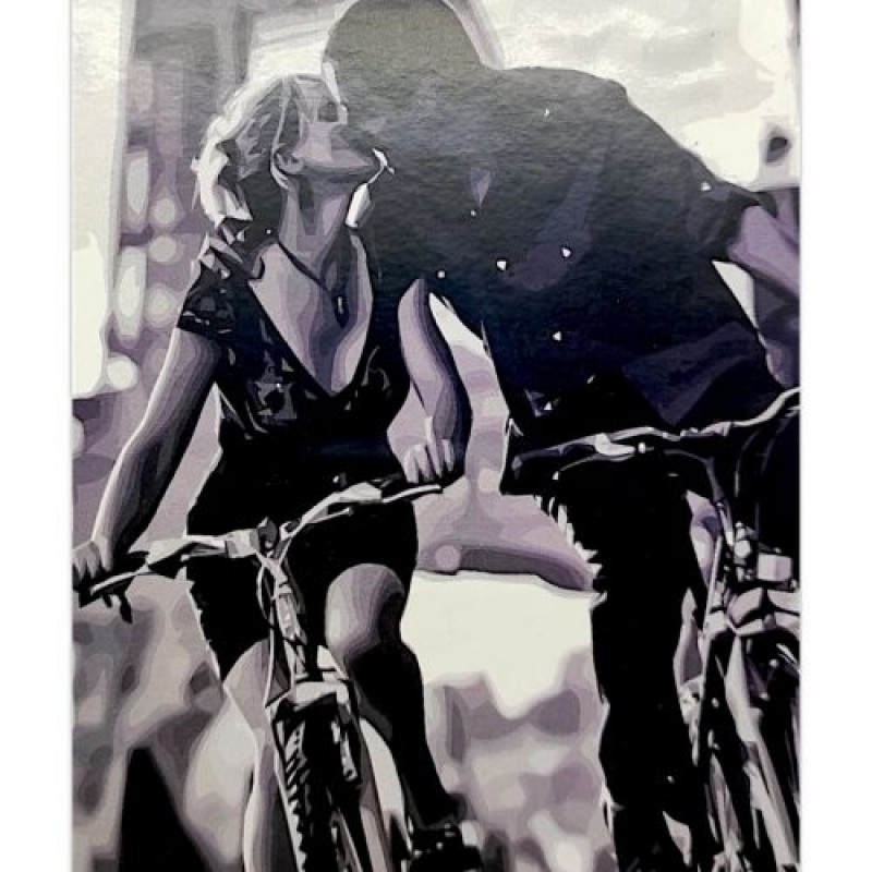 Картина по номерах "Велосипедний роман" 40х50 см Комбінований Різнобарв'я (240366)