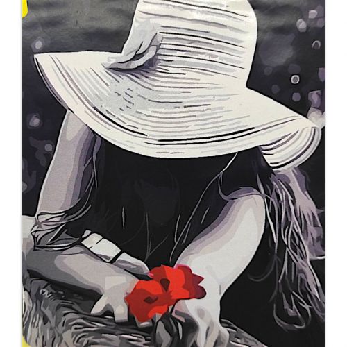 Картина по номерах "Самотня троянда" 40х50 см Комбінований Різнобарв'я (240397)