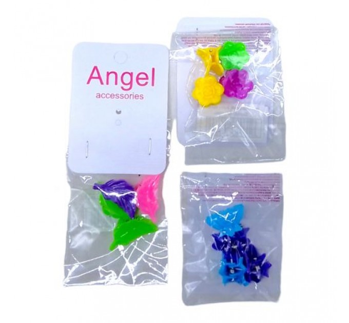 Заколка-краб NJ-072 Angel accessories 4 штуки, мікс видів (240651)