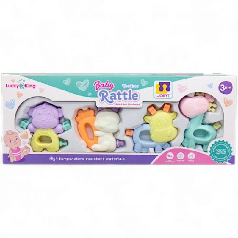 Набір брязкалець "Baby Rattle", 3 міс+ Пластик Різнобарв'я (240907)