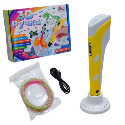 Ручка 3Д "4FUN Game Club", USB кабель живлення, в коробці (241243)