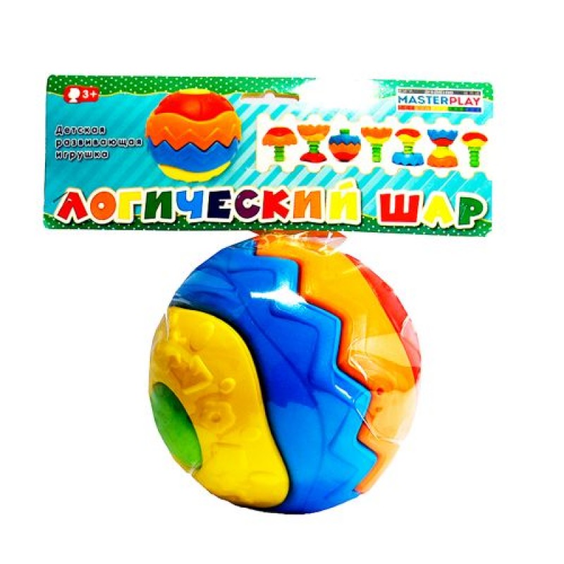 Дитяча розвиваюча іграшка "Логічний куля" Пластик Різнобарв'я (34374)