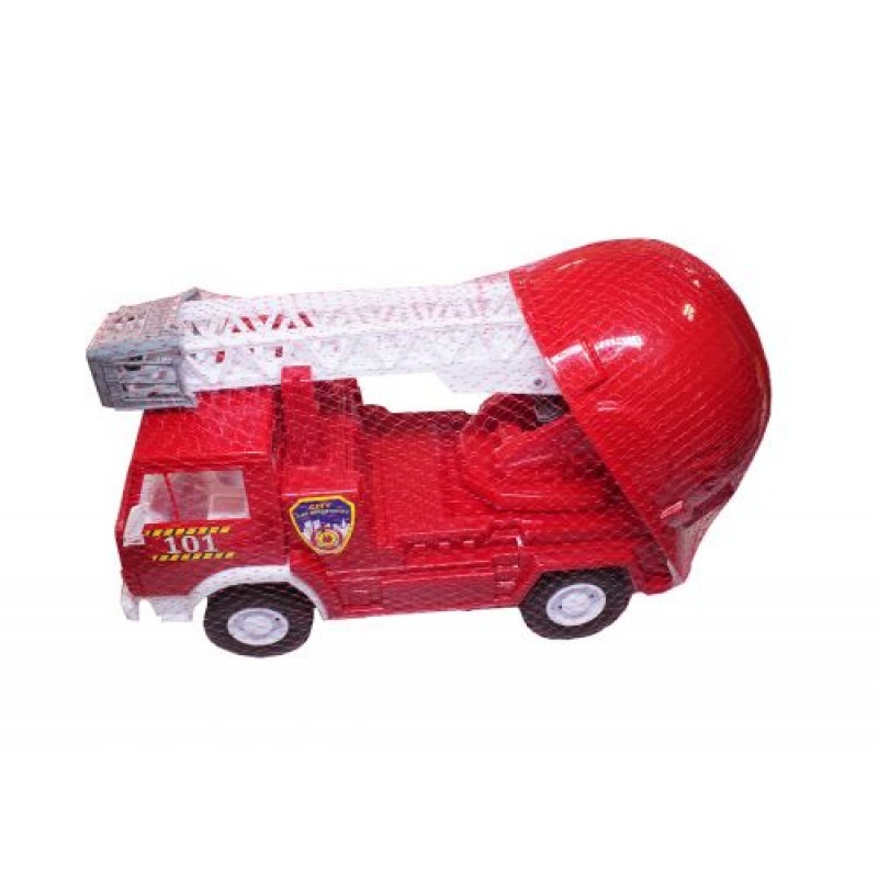 Вантажівка "Камаз Х2", "Пожежна" з каскою Пластик Червоний (36909)