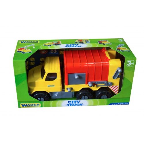 Сміттєвоз "City Truck" Пластик Жовтий-червоний (44991)