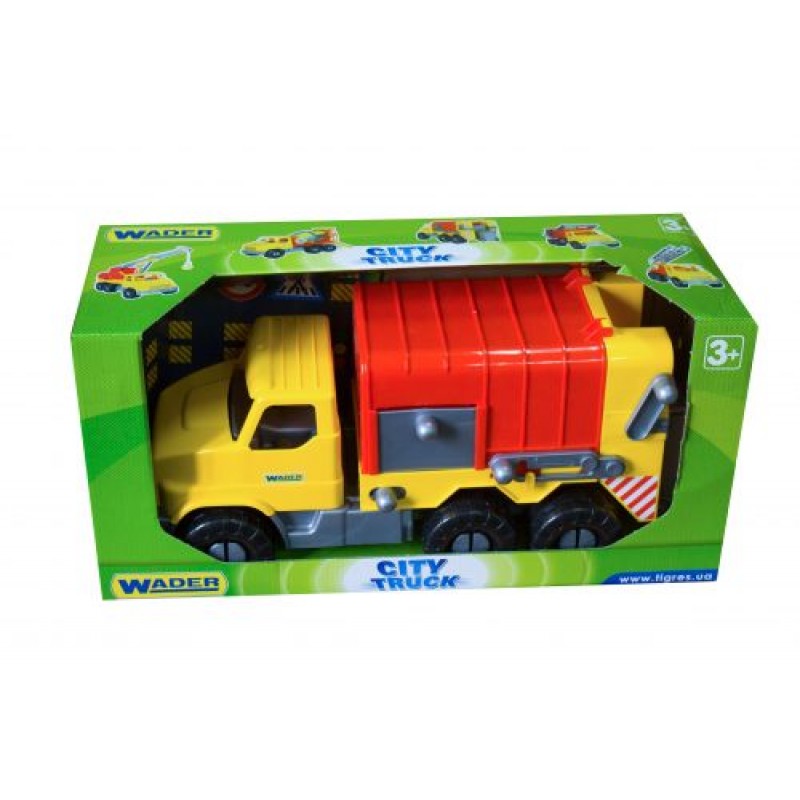 Сміттєвоз "City Truck" Пластик Жовтий-червоний (44991)