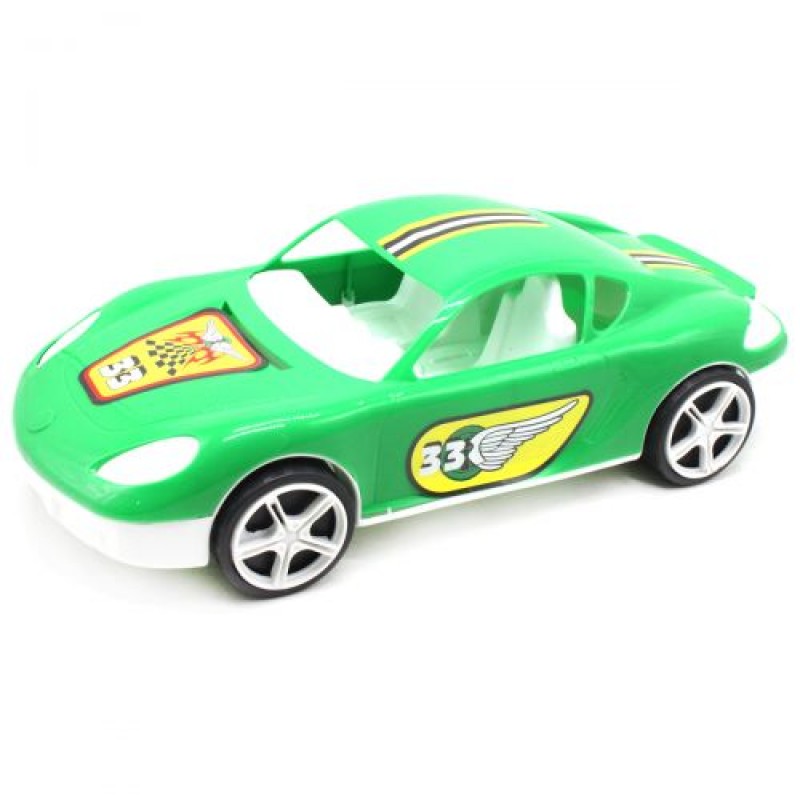 Пластикова спортивна машинка, зелена Пластик Зелений (48013)