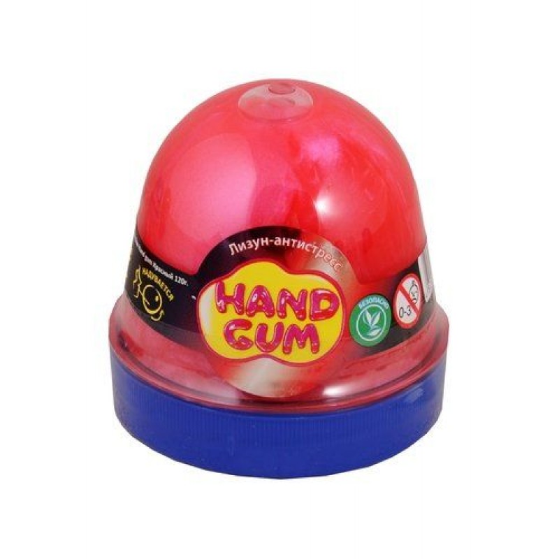 Лизун-антистресс "Hand gum" 120 г красный 80105