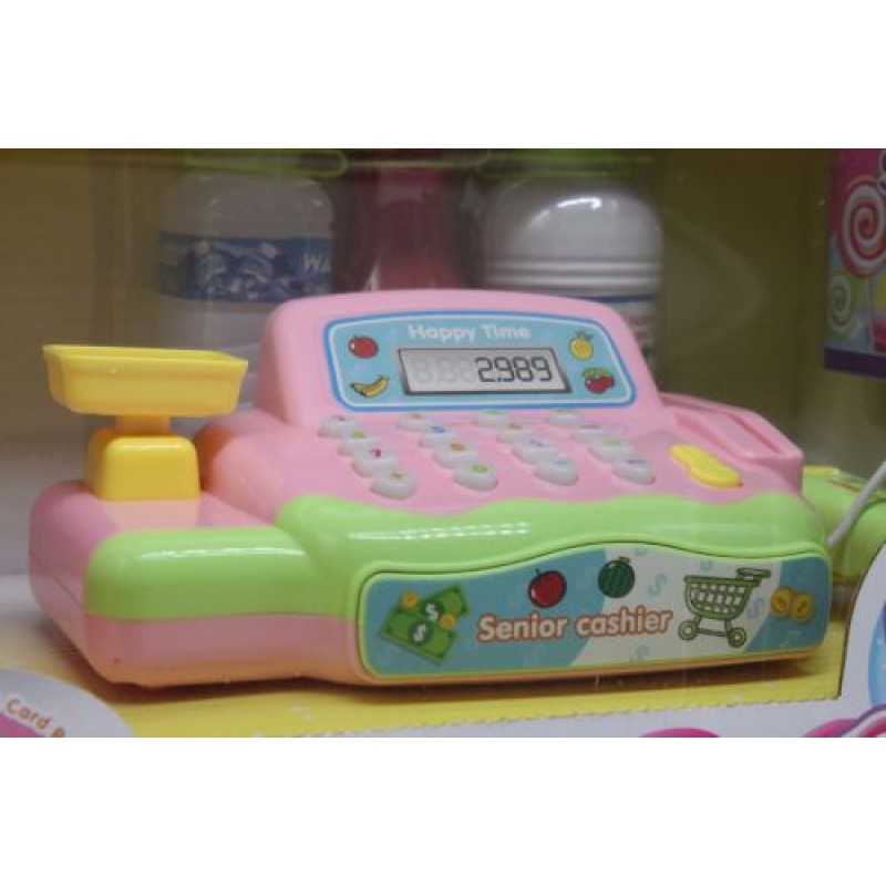 Касовий апарат із продуктами "Cash register" (рожевий) Пластик Рожевий (221477)