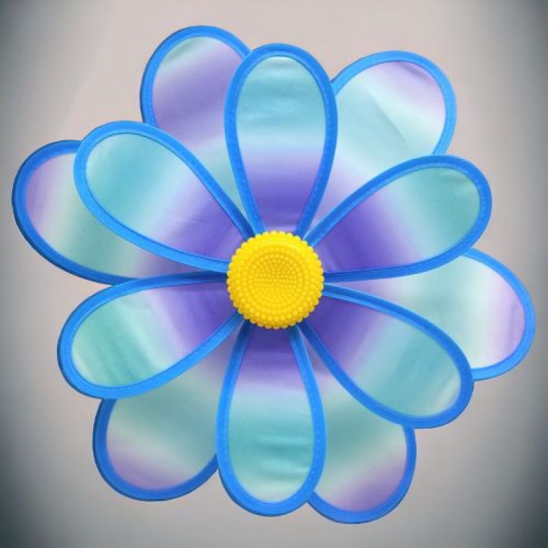 Вітрячок "Квіточка", діаметр 38 см, блакитний Комбінований Різнобарв'я (235286)