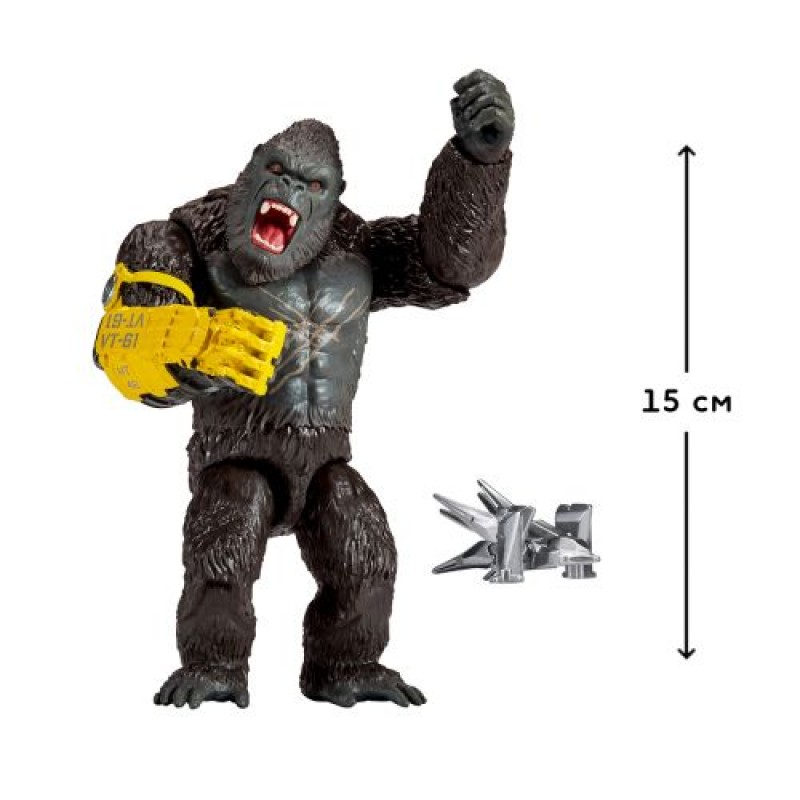 Фігурка Godzilla x Kong - Конг зі сталевою лапою, 15 см Пластик Чорний (238544)