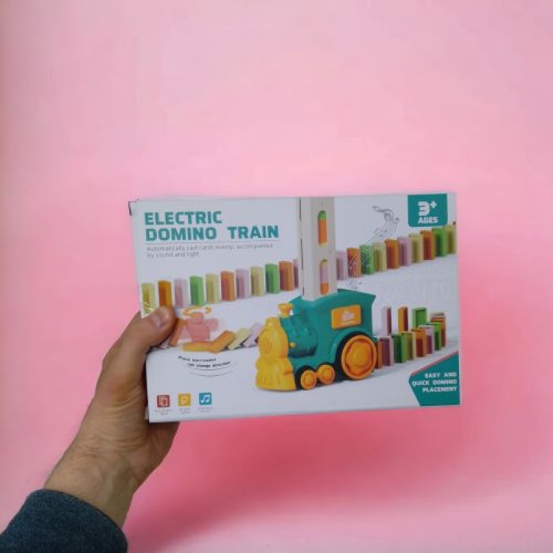 Інтерактивна іграшка "Доміно-потяг", світло, звук (рожевий) Пластик Рожевий (238676)