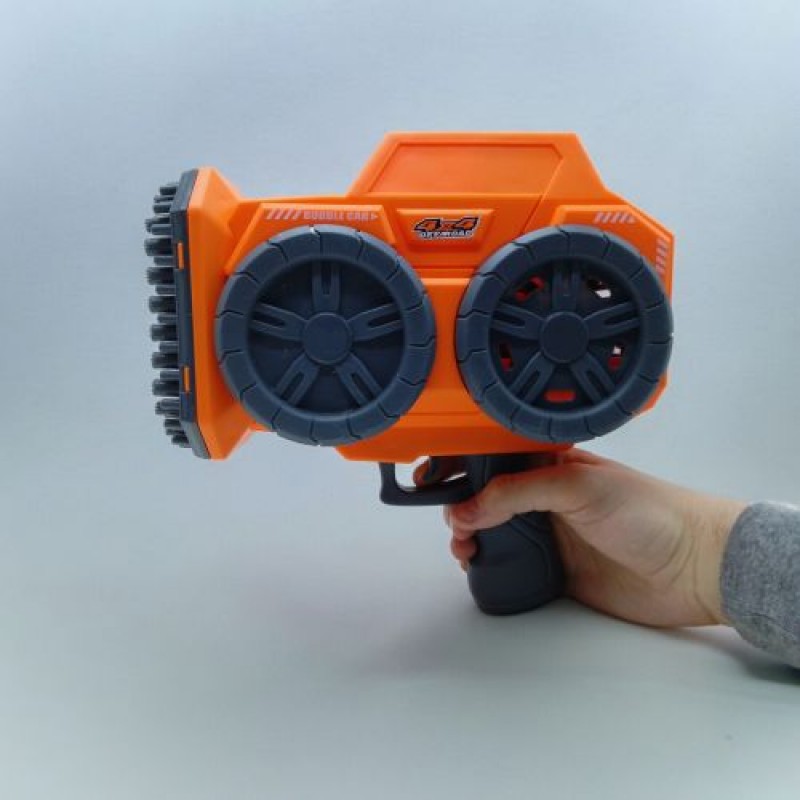 Кулемет з мильними бульбашками "Машинка" (помаранчевий) Пластик Помаранчевий (240494)