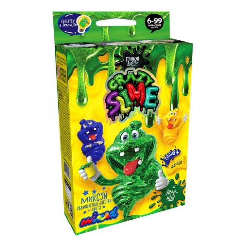 Набор для опытов "Crazy Slime - Лизун своими руками" (зеленый)
