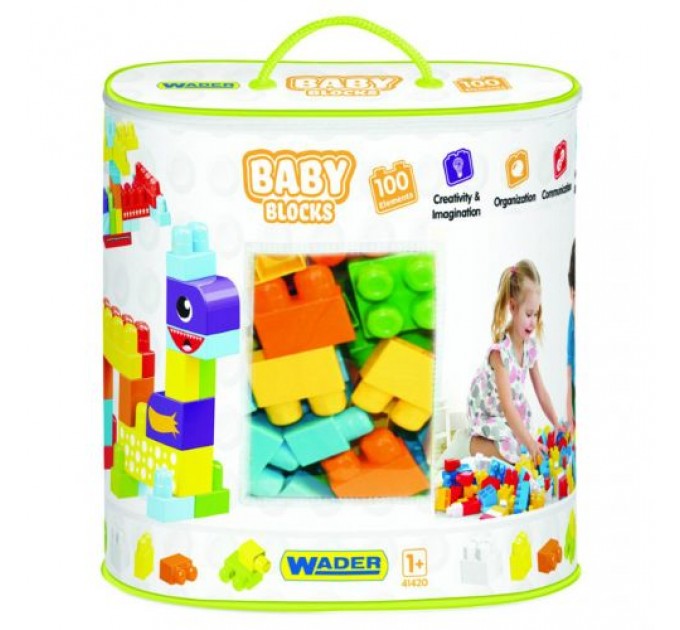 Baby Blocks Мои первые кубики 100 деталей в сумке