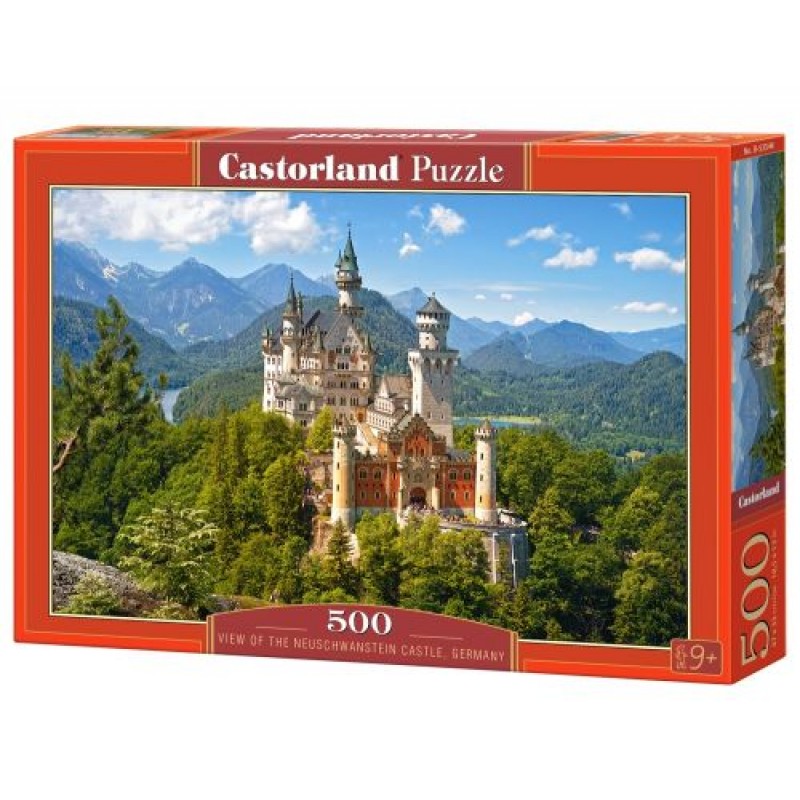 Пазли "Вид на замок Нойшванштайн, Німеччина", 500 елементів Комбінований Різнобарв'я (132794)