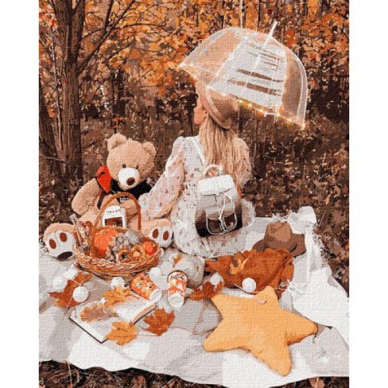 Картина по номерам "Осенний пикник" ★★★★★ КНО4778