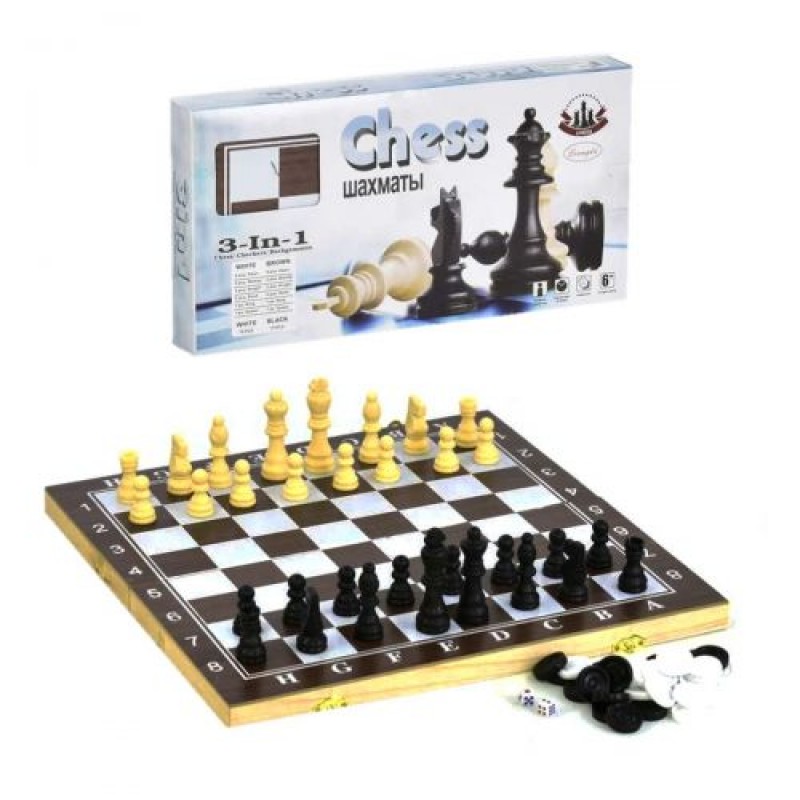 Уценка. Набор 3 в 1 "Шахматы, Шашки, Нарды", большой - деформировано игровое поле F22017