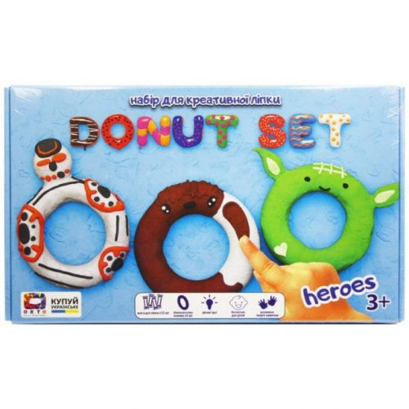 Набір для ліплення "Donut Set Heroes" Комбінований Різнокольоровий (168495)