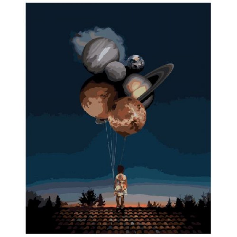 Картина по номерах "Венера, Марс, Сатурн" ★★★★ Комбінований Білий (180800)