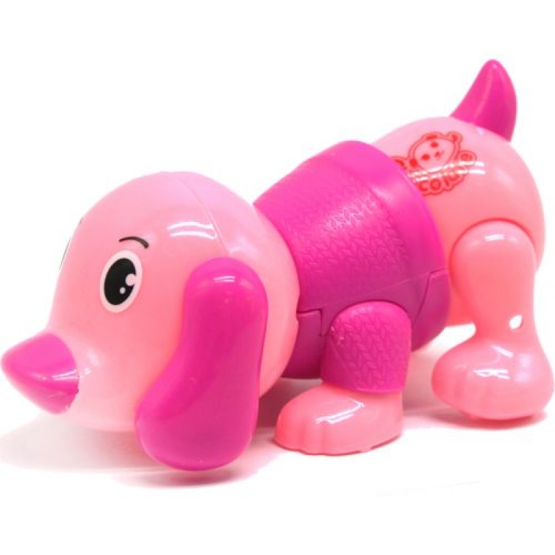 Заводна іграшка "Собачка", рожева Пластик Рожевий (181083)