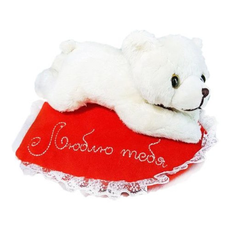 М'яка іграшка "Ведмедик на серці" Текстиль Різнобарв'я (200012)