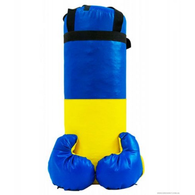 Уцінка. Боксерський набір Ukraine великий, 55 см - 2 порізи на груші (201471)