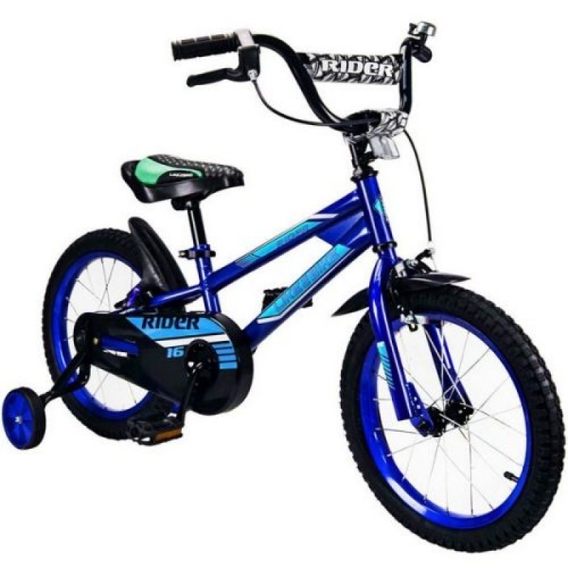 Велосипед дитячий 2-х коліс.12'' 211207 (1 шт) Like2bike Rider, синій, рама сталь, зі дзвінком, руч.гальмо, збірка 75% (203637)