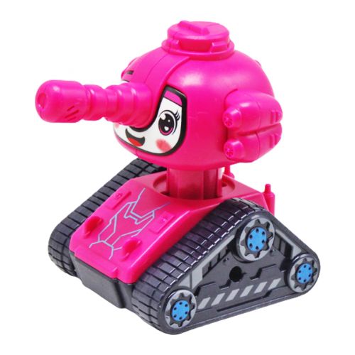 Іграшка заводна "Танк", рожевий Пластик Рожевий (206962)