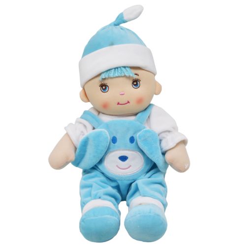 Мʼяка лялька "Пупс у комбінезоні", блакитний Текстиль Блакитний (209853)