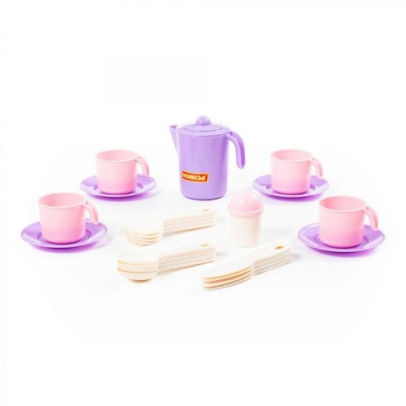 Уцінка. Набір дитячої посудкі "Анюта" (фіолетовий) - невистачає двох тарілок та солянки (212069)