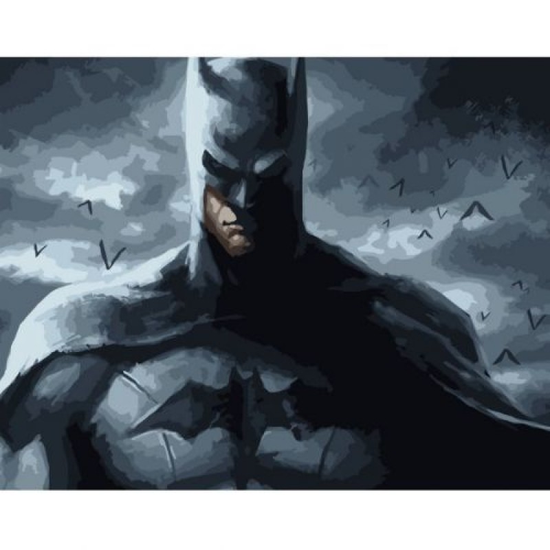 Картина за номерами "Войовничий Бетмен" ★★★★ Комбінований Різнобарв'я (215495)