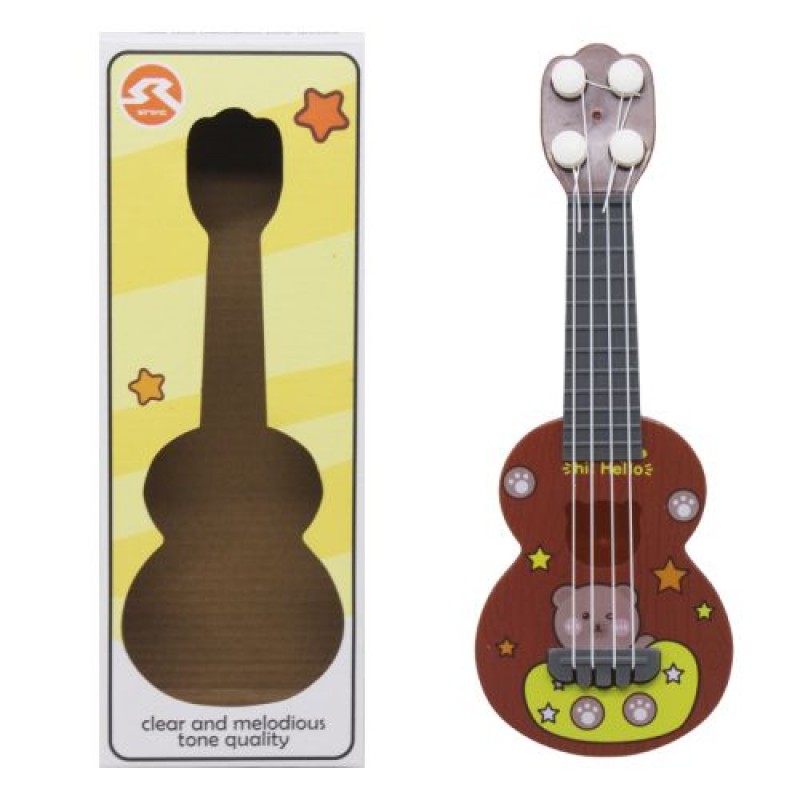 Гітара чотириструнна "Ukulele" (коричнева) Пластик Коричневий (217951)