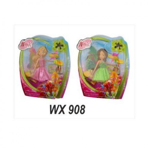 Уцінка. Лялька "Winx" WX908 (36шт / 2) 2 види, шарнір, з'їм / крила, гребінець, під слюдою 32 * 30 см - Пошкоджена упаковка (218033)